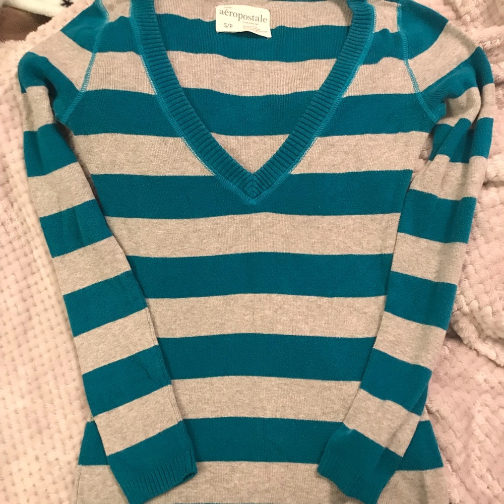Aeropostale blue striped sweater